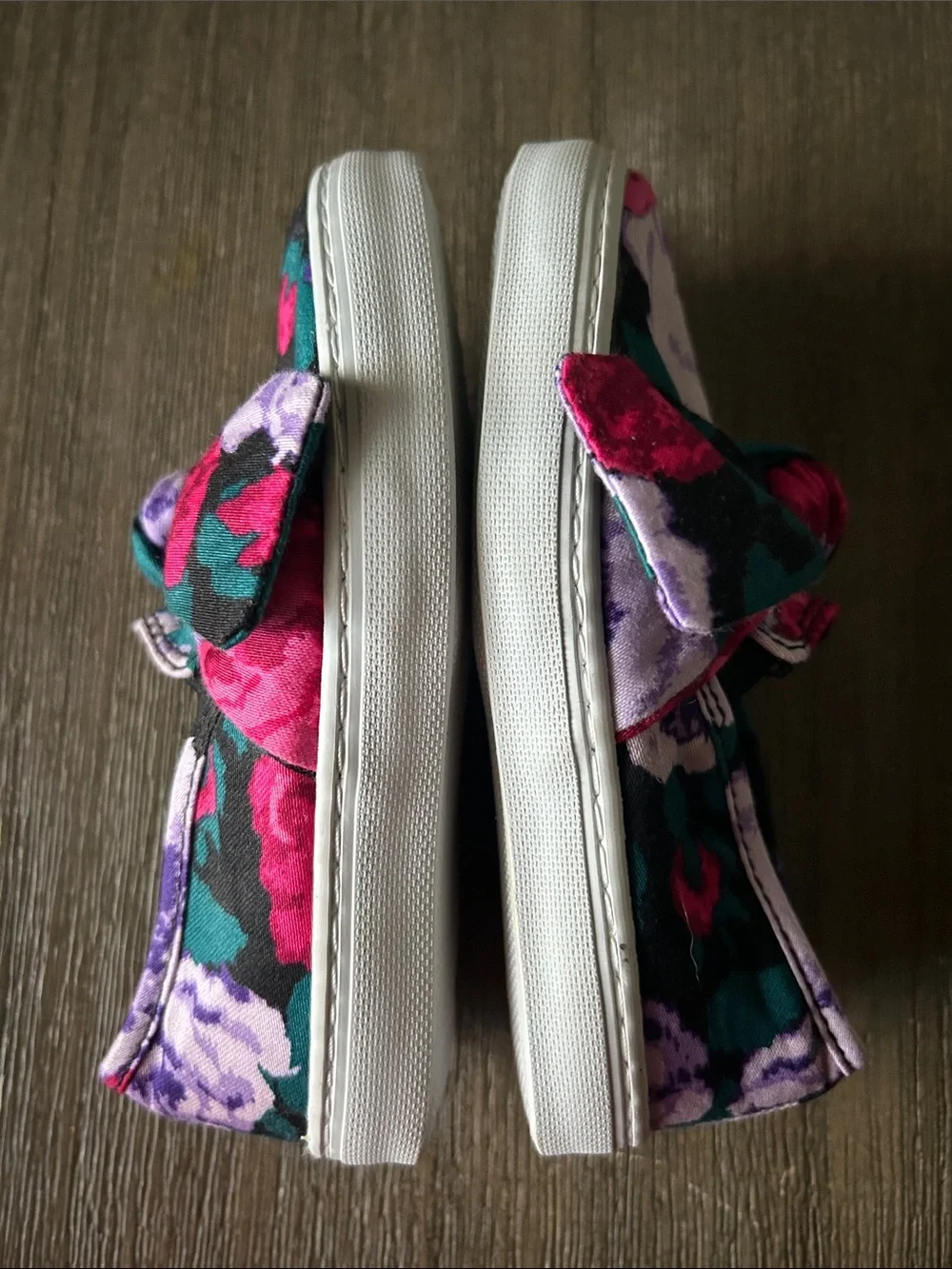 Girl JJ Black Floral Kimberly Goldson Floral Bow Sneaker by Janie & Jack.